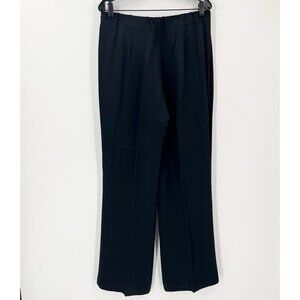 Lafayette 148 Black Satin Wide Leg Dress Pants 14 Career Work Cocktail Dressy